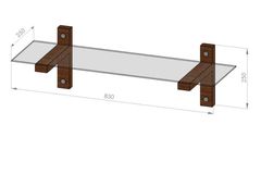 Neostyle Wall Shelf, Dark Wood
