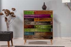 Multikabin Kleurenkast Met Houten Poot