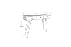 Woodface Rolls Houten Consoletafel, Walnoot