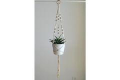 Macrame Bliss Pot Holder, Ecru
