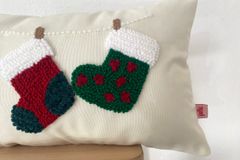 Galia Design Kerst Sokken Punch Gevuld Kussenhoes