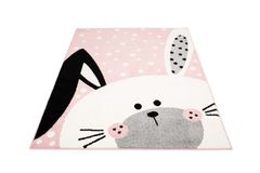 Piave Cartoon Characters Children's Rug, 160 x 225 cm, Pink