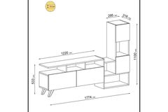 Tower TV-Meubel, Wit