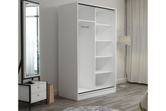 Medway Tideway Kledingkast met Schuifdeuren, 210 cm, Wit en Antraciet