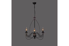 Hohenzollern Hanglamp met 3 Lampjes, Zwart