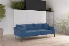 Leo Three Seater Sofa, Navy Blue