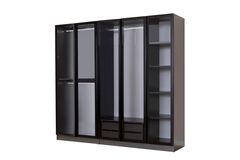 Panna Kledingkast met 5 Deuren, Antraciet