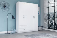 Novado Kledingkast met 4 Deuren en 2 Lades