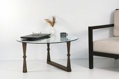 Neostyle Ronde Salontafel, Walnoot