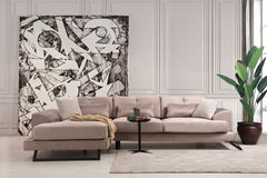 Fri̇do Hoekbank Links, Beige