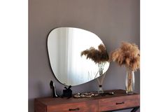 Neostyle Soho Round Wall Mirror, 75 x 58 cm, White