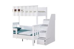 Deluxe Stapelbed, 90x200 cm, Wit