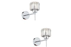 Apliqa Slade Wandlampenset, 2 Stuks, Chroom