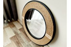 Wood Ronde Wandspiegel 97 cm, Zwart