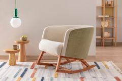 Ri̇cky Schommelstoel, Crème Groen