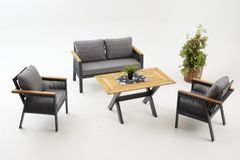 Capella Dubbele Tuinloungeset, Antraciet