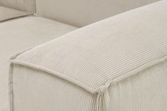 Frid Ruffelfluwelen 2-Zitsbank, Wit