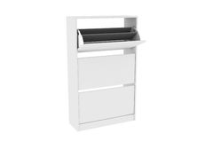 Adore Flat Duo 3-Tier Large Shoe Storage Cabinet, White