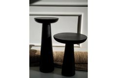 Tucas Home Mushroom Bijzettafel, 70 cm, Zwart