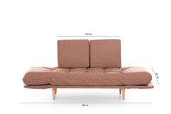 Futon Nina 2-Zitsbank, Lichtbruin