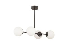 Apliqa Lema Hanglamp met 4 Lampjes, Zwart