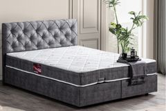 Peggy Plus Boxspringbedset, 140x190 cm, Grijs