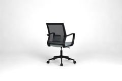 Mesh Bureaustoel, Metalen Poten, Grijs