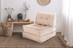 Mocca Opklapbare Fauteuil, Beige