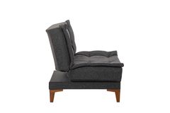 Kelly Fauteuil In Linnen Stof, Antracietgrijs