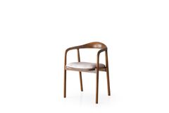 Palmira Houten Stoel, Beige & Walnoot