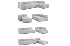 Frid Modulaire Hoekbank, Lichtblauw