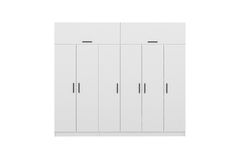 Medway Tideway Kledingkast met 6 Deuren en Bovenkast, Wit