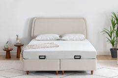 Luna Arche Boxspring Set, 160x200 cm, Creme