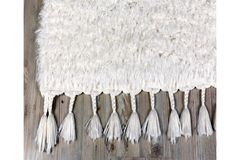 Marakesh Shaggy Tapijt, 200x290 cm, Wit
