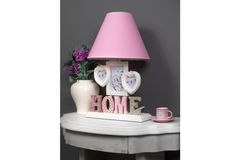 Misto Home Framed Table Lamp, Pink