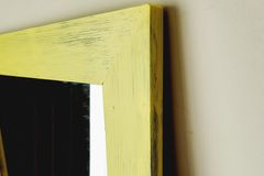Wood Rechthoekige Staande Spiegel, 150x70 cm, Geel
