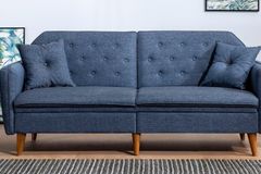 Terra Three Seater Sofa Bed, Fabric in Navy Blue
