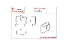 Agata Kitchen Cabinet, Light Wood