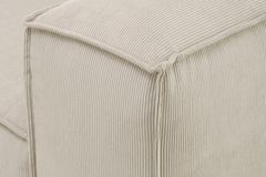 Frid Ruffelfluwelen 3-Zitsbank, Wit