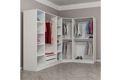 Medway Tideway Kledingkast met 7 Deuren, Wit en Zwart