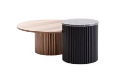 Moon Coffee Table, Walnut & Black