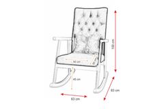 Asedia Trend Retro Schommelstoel, Kleurrijk & Natuurlijke Kleur