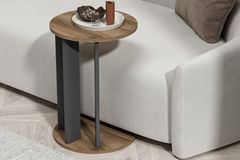 Ema Bijzettafel, Walnoot en Antraciet