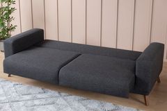 Lego 3-Zitsbank met Bed, Antraciet (Kleurkeuze Stof In Showroom)