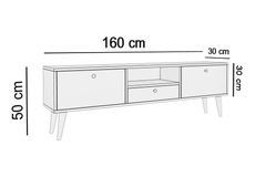 Penta TV-Meubel, 160 cm, Antraciet