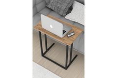 Mercia Laptop Cart, Walnut & Black
