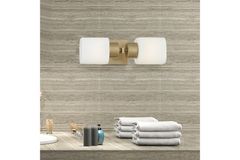 Apliqa Armin Wandlamp met 2 Lampjes, Mat Goud