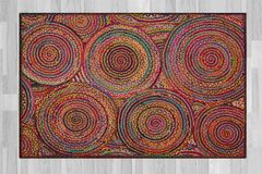 Else Patterned Jute Rug, 50 x 80 cm, Multicolour