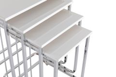 Vegas Zettafels met Metalen Poten, Wit