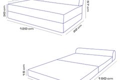 Magic Opklapbare Slaapbank, Donkerblauw